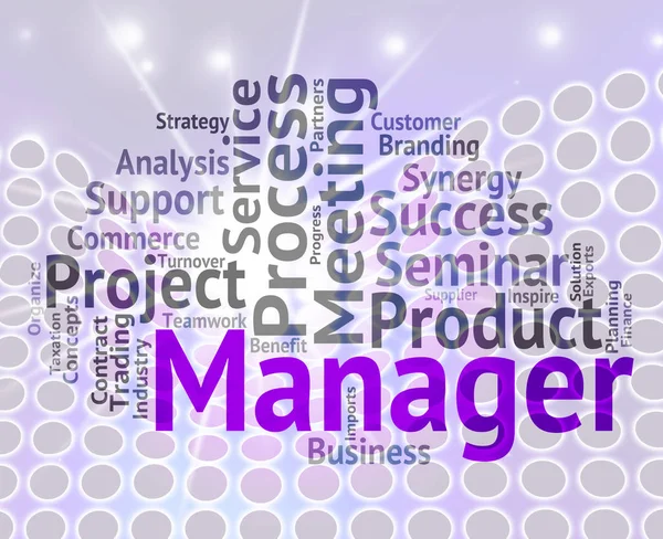 Manager Word Means Boss Director And Principal — Stock Photo, Image