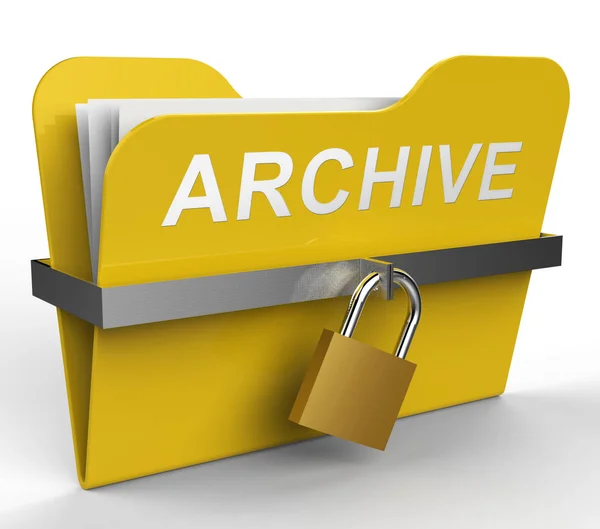 Archive Folder Represents Files Collection 3d Rendering — Stock Photo, Image