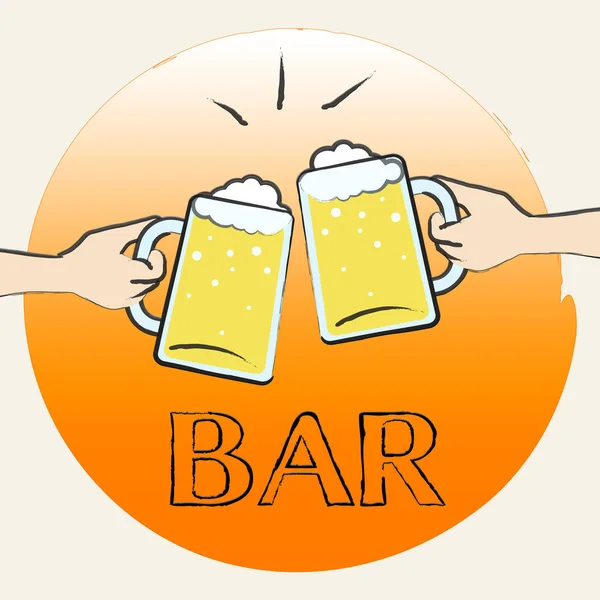 Bár sör mutatja a ház és ivás — Stock Fotó