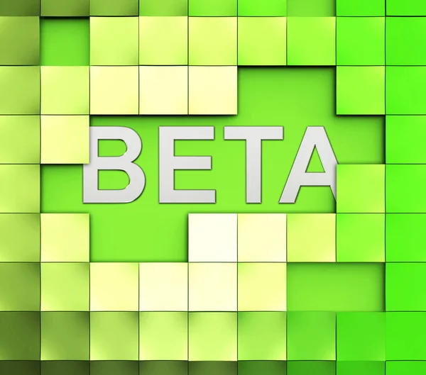 Beta Software Word Represents Versions Version And Shareware — Stock Photo, Image