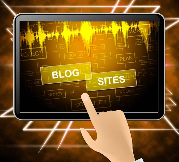 Blog Sites Indicates Web Blogger 3d Illustration — Stock Photo, Image