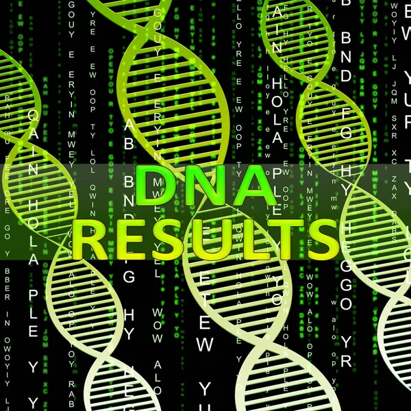 Dna Results Signifie résultat génétique Illustration 3d — Photo