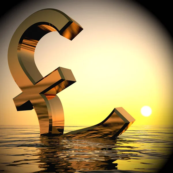 Depresyon durgunluk 3d gösterilen okyanusa batan Lirası Rende