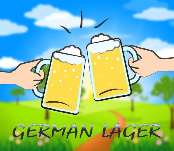 Alemán Lager significa Alemania Ale o cerveza — Foto de Stock