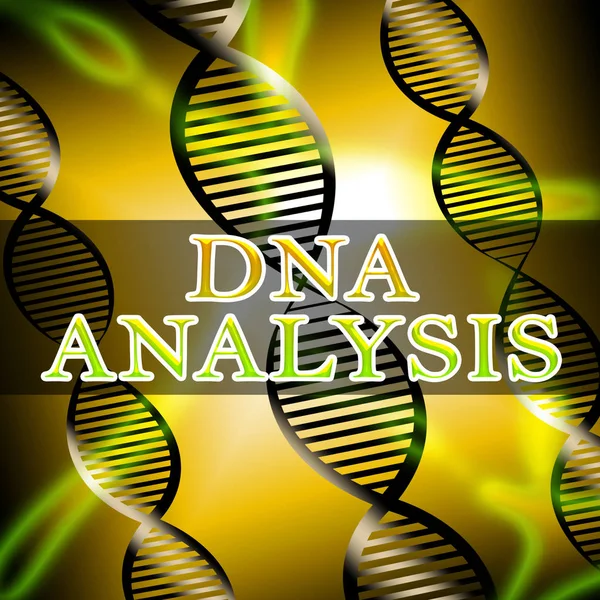 Analisi del DNA Mostra la ricerca genetica 3d Illustrazione — Foto Stock