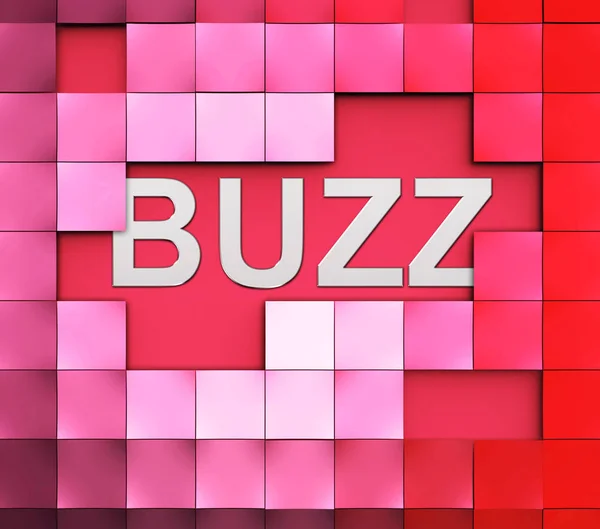 Buzz Word Represents Public Relations And Attention — Stock Photo, Image