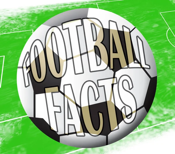 Faits sur le football montre Soccer Connaissance Illustration 3d — Photo