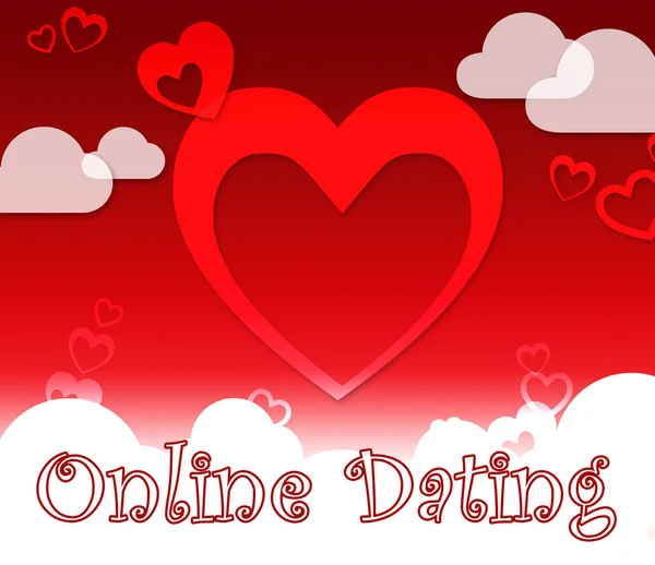 Online Dating weergegeven: website en data — Stockfoto
