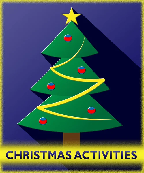 Activități de Crăciun prezintă planuri de Crăciun 3d Illustration — Fotografie, imagine de stoc
