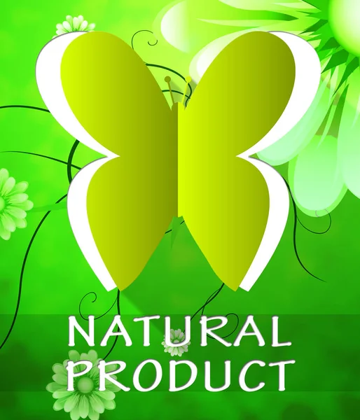 Natural Product Butterfly Shows Organic 3d Illustration — Stock Photo, Image