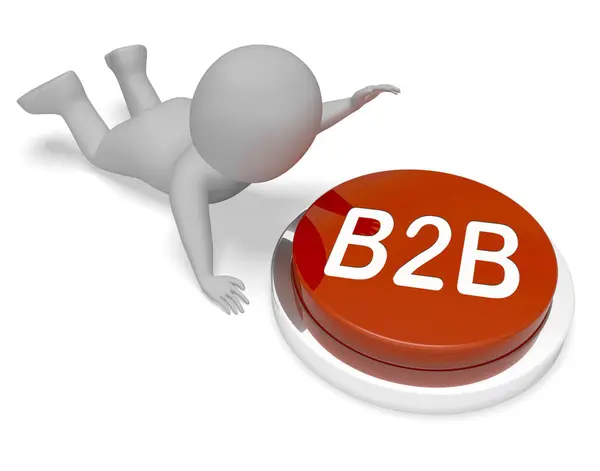 B2b Button Means Business Trade 3d Rendering — Stock Photo, Image