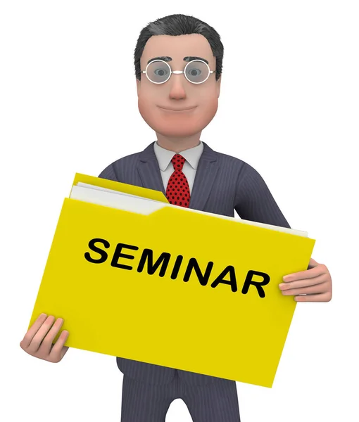 Seminar Folder Means Meeting Workshop 3d Rendering — Stock Photo, Image