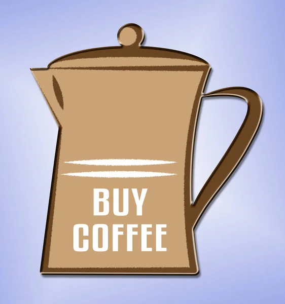 Buy Coffee Means Cafeteria Cafe And Caffeine — Stock Photo, Image