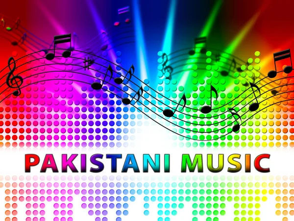巴基斯坦的音乐表示巴基斯坦原声音乐音频歌曲 — 图库照片