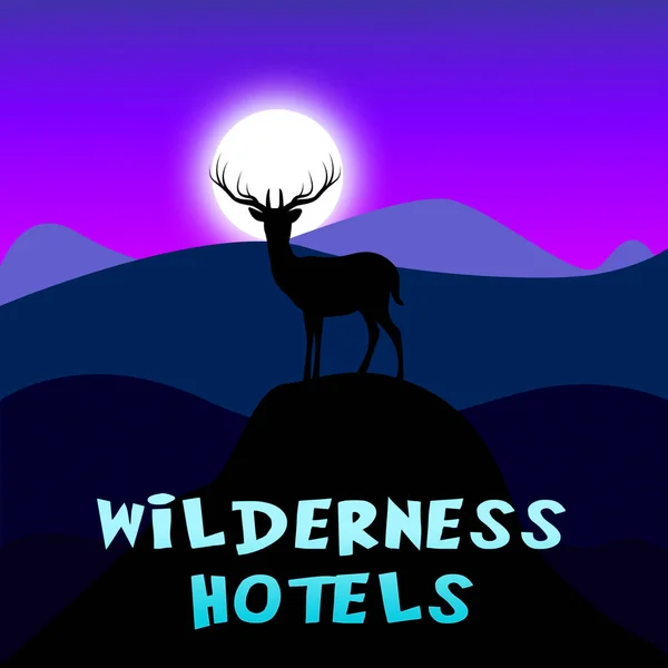 Bezdroża dziki Hotele pokazuje przygody 3d ilustracja — Zdjęcie stockowe