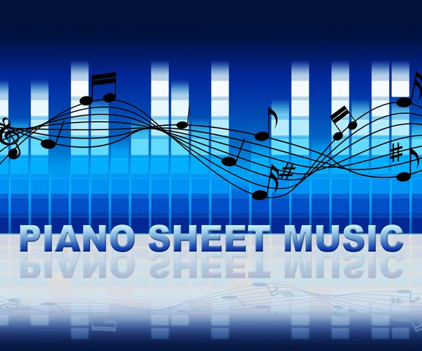 Piyano Sheet Music notları gösterir müzik notaları — Stok fotoğraf