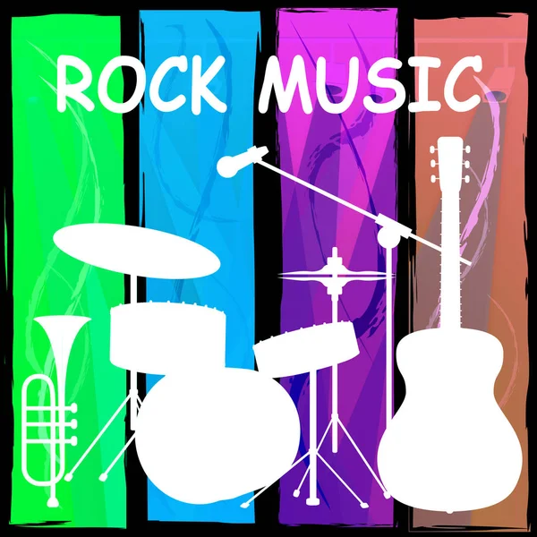 Rock zene jelentése hangfelvétellel és akusztikus — Stock Fotó