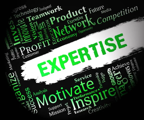Expertise Words Indicating Proficient Skills And Experience — Stock Photo, Image