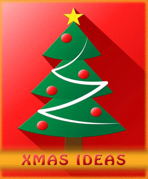 Xmas Ideas Meaning Christmas Plans 3d Illustration — Stock Photo, Image