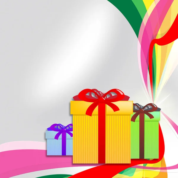 Giftbox Giftboxes Represents Celebrations Celebrate And Parties — Stock Photo, Image