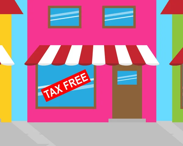 Vergi ücretsiz kayıt gösterir mallar vergi 3d çizim — Stok fotoğraf