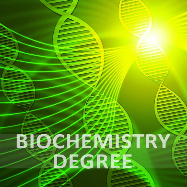 Biochemie stupeň význam biotechnologií kvalifikace 3d Illustratio — Stock fotografie