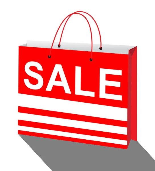 Sale Bag Represents Bargain Offers 3d Illustration — Stock Photo, Image