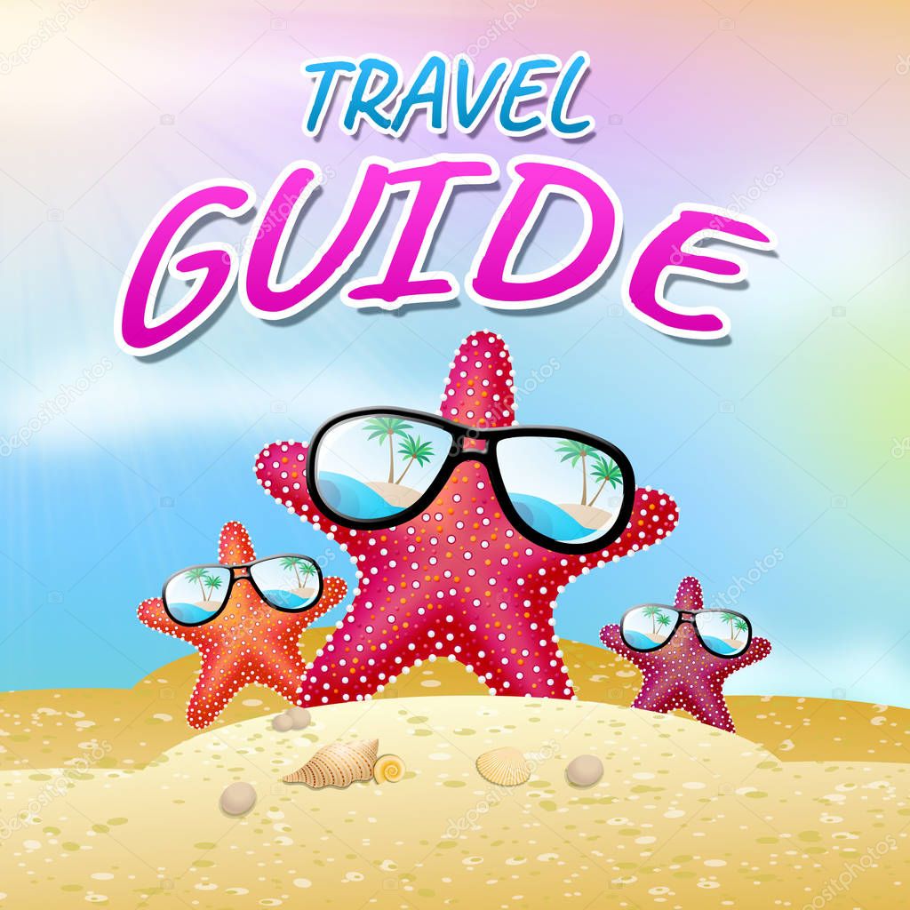 Travel Guide Means Holiday Tours 3d Illustration