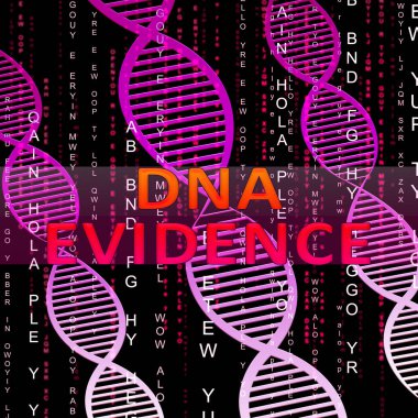 DNA kanıtları anlamına gelir genetik kanıt 3d çizim