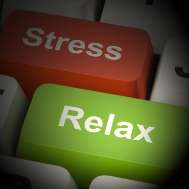 Stres Relax basınç 3d gösteriliyor bilgisayar anahtarları oluşturma