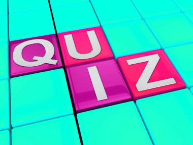 İşareti anlam Test sınav quiz 3d çizim