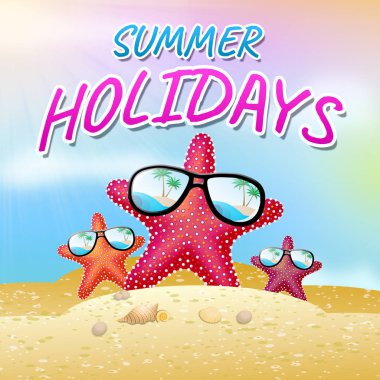 Yaz tatil temsil tatil Getaway 3d çizim