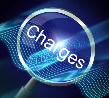 Ücretleri Büyüteç'i temsil eden maliyetleri ve maliyet 3d render