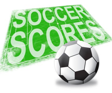 Futbol puanları gösterir futbol sonuçları 3d çizim