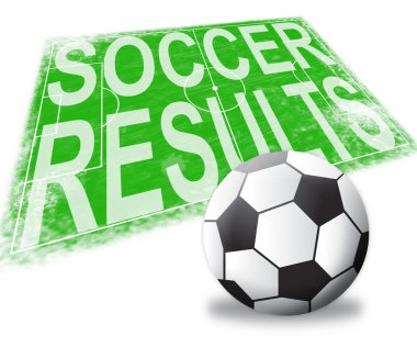 Futbol sonuçları gösterir futbol gol 3d çizim