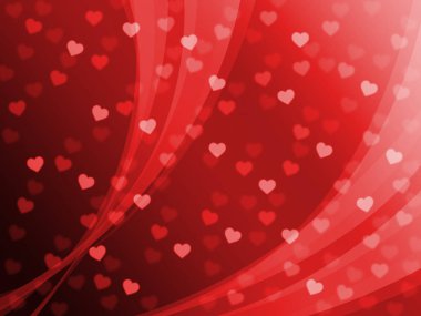 Sevgililer günü ve kopya kırmızı kalp arka plan temsil eder