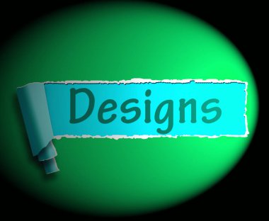 Tasarımlar kelime anlamına gelir Web tasarımı 3D render