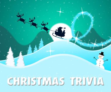 Xmas gerçekler 3d gösterilen Noel Trivia illüstrasyon