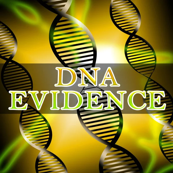 La prova del DNA mostra l'illustrazione genetica della prova 3d — Foto Stock