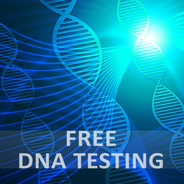 Des tests ADN gratuits montrent des gènes de recherche Illustration 3d — Photo