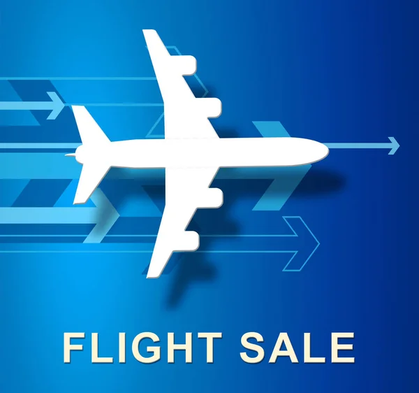 Vânzarea de bilete de avion reprezintă zboruri low cost 3d Illustration — Fotografie, imagine de stoc