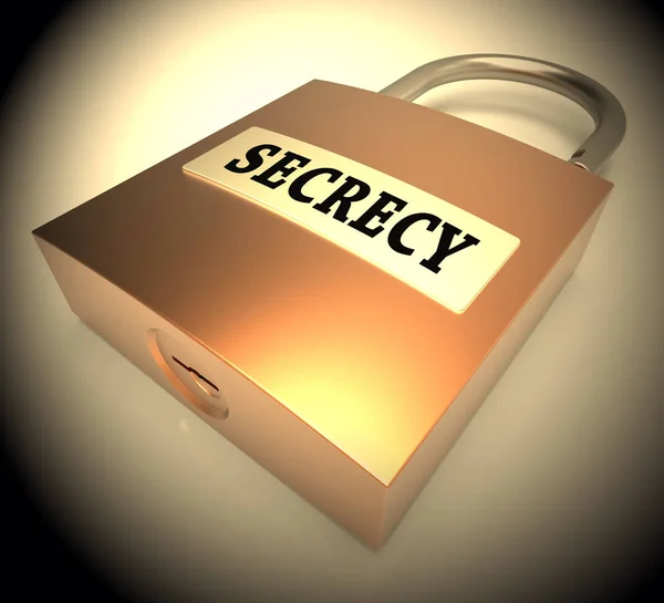 Secrecy Padlock Representing Classified Secret 3d Rendering — Stock Photo, Image