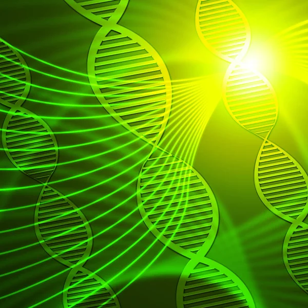 Dna Helix Showing Biotechnology Researcher 3d Illustration — Stock Photo, Image