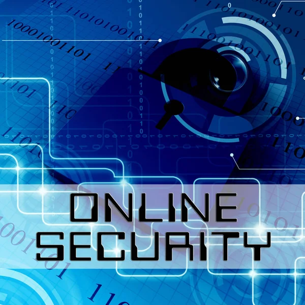 Sicurezza online Mostra Internet Encryption 3d Rendering — Foto Stock