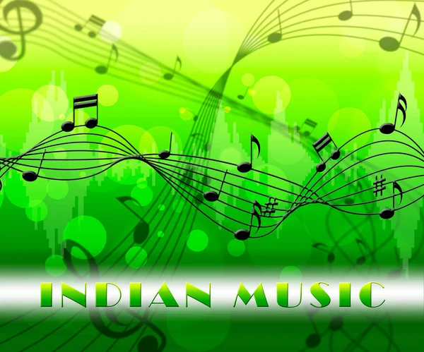 Hint müziği ses parça ve akustik temsil eden — Stok fotoğraf