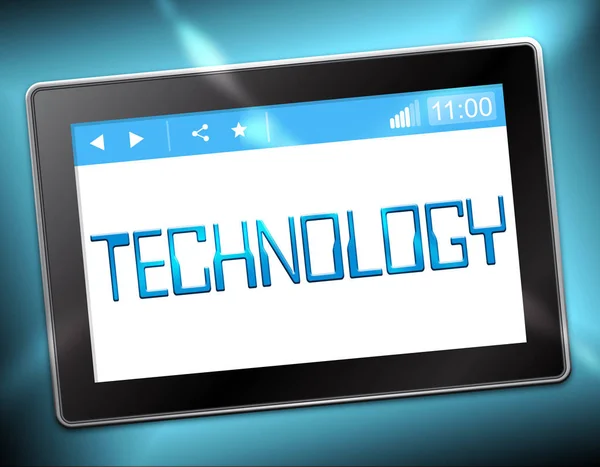 Technology Tablet Represents High Tech 3d Illustration — Stock Photo, Image