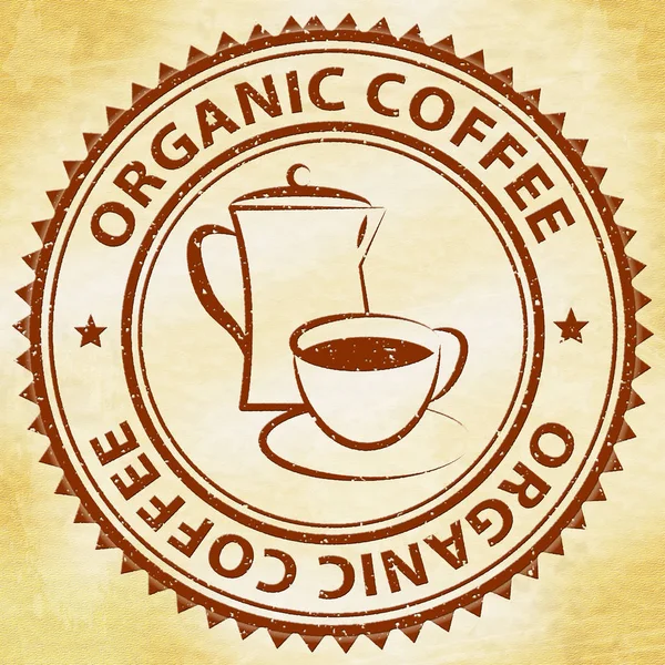 Органічна кава означає здоровий напій або напої — стокове фото