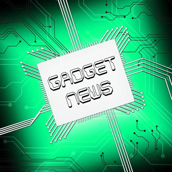 Gadget notícias mostra relatórios Gizmo ilustração 3d — Fotografia de Stock