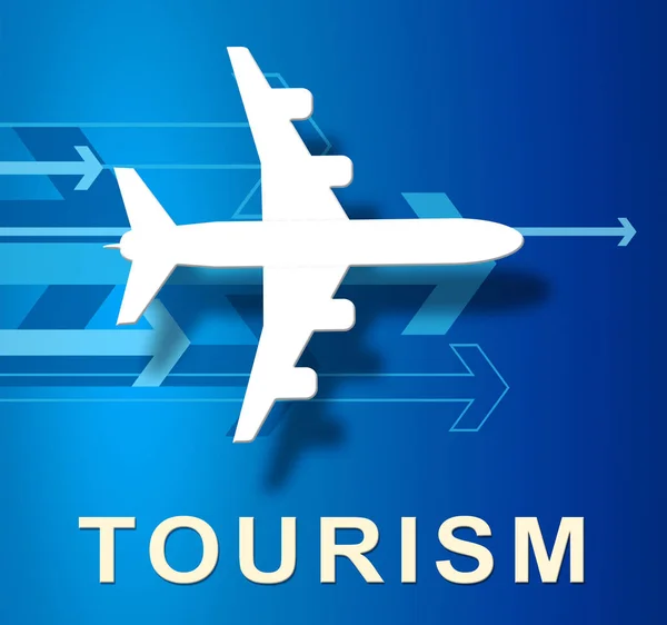 Turismo Avião mostra ir em licença e destinos — Fotografia de Stock