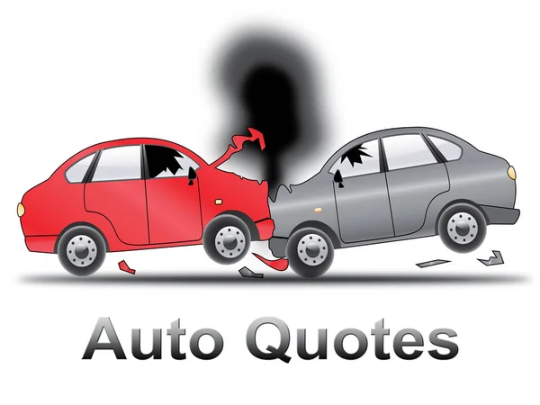 Auto-Zitate zeigt Auto-Politik 3D-Illustration — Stockfoto